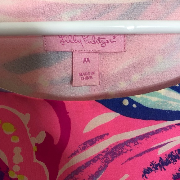 Lilly Pulitzer Jackie Silk Shift Dress in “Oh My Guava” Size Medium - Picture 6 of 7